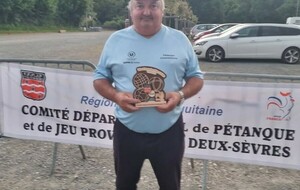 Vice-Champion:  Francky Renoux  (Pétanque Chauraisienne)