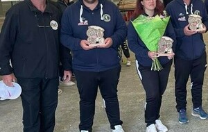 Champions:  Aurélie Leite, Rémy Casteuble et Mickael Paquet   (Espérance Pétanque Champdeniers)