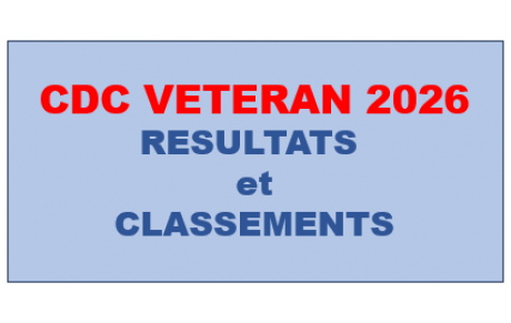 Résultats et classements CDC Vétéran 2026