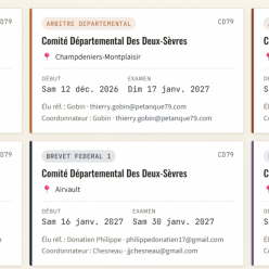 Calendrier des Formations 2026 - 2027